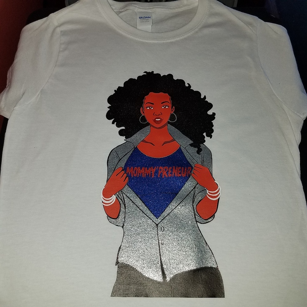 Super Mommy'Preneur Glitter Tshirt
